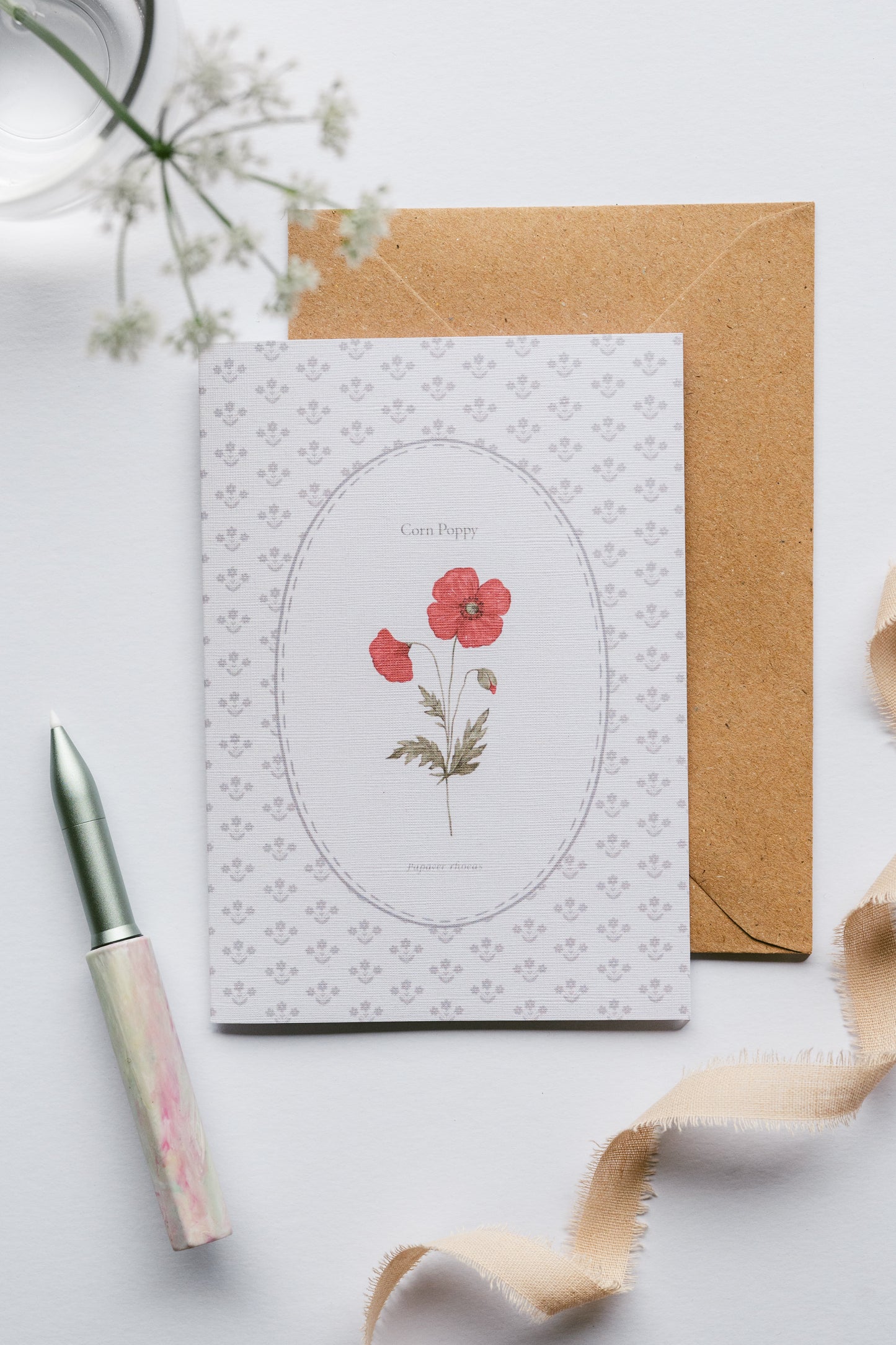 Poppy Flower Card