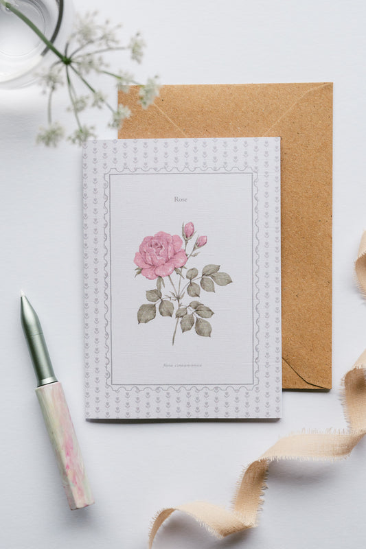 Rose Flower Card