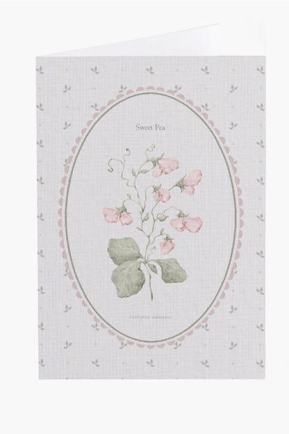 Sweet Pea Flower Card