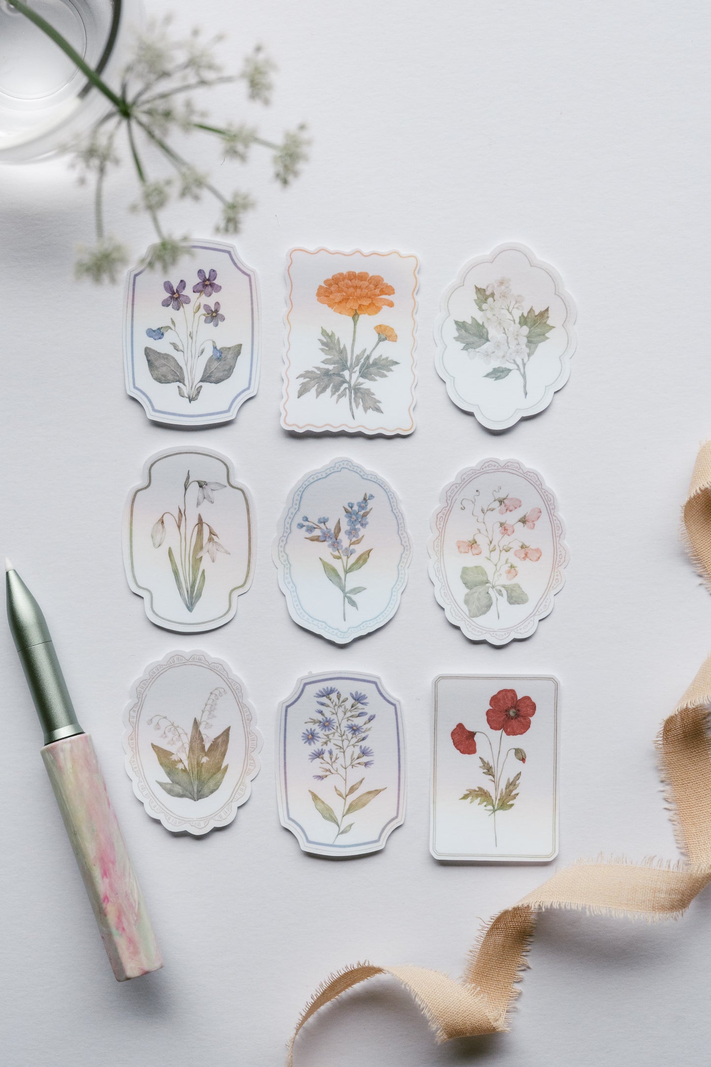 Wildflowers sticker set