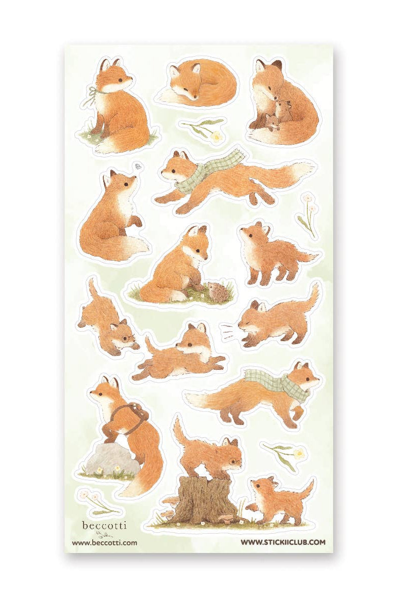 Stickii Club x Beccotti - Lovely Little Foxes