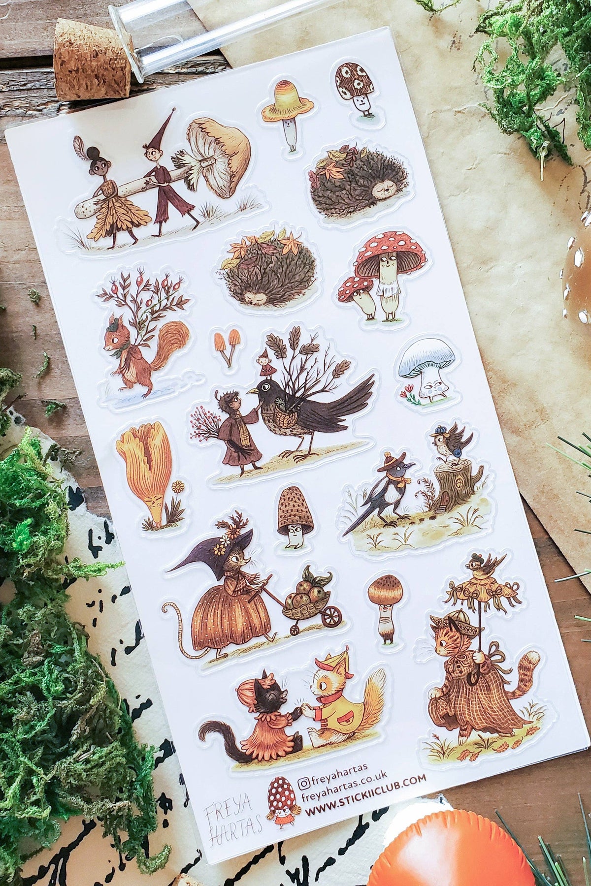Stickii Club x Freya Hartas - Autumn Woodland Whimsy Sticker Sheet