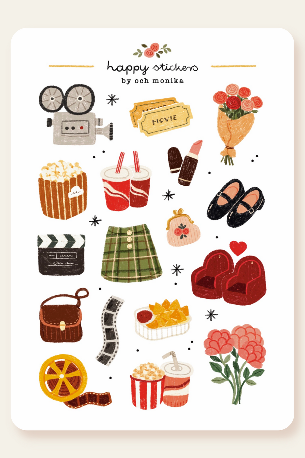 Och Monika - Movie Date | Cinema Night Stationery