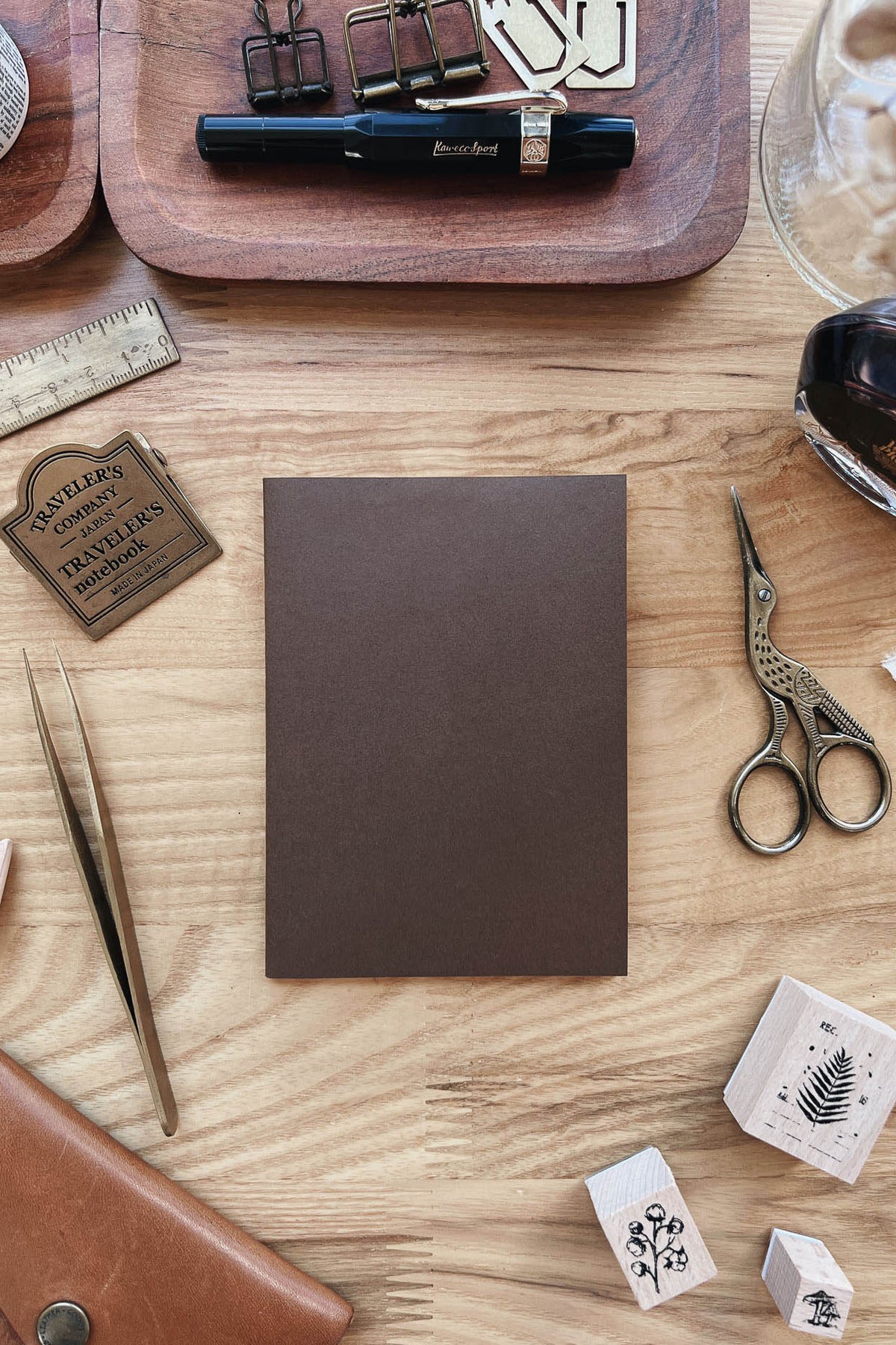 Sarica Studio - Brown Notebook (Passport TN Size)