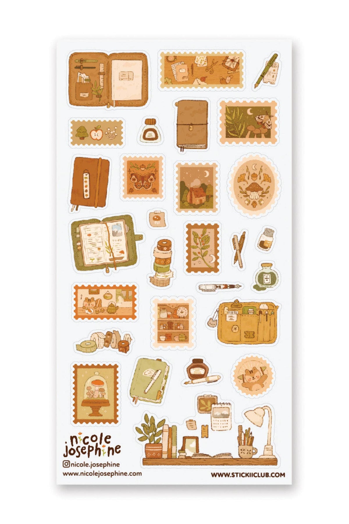 Stickii Club x Nicole Josephine - Journaling Faves Sticker Sheet