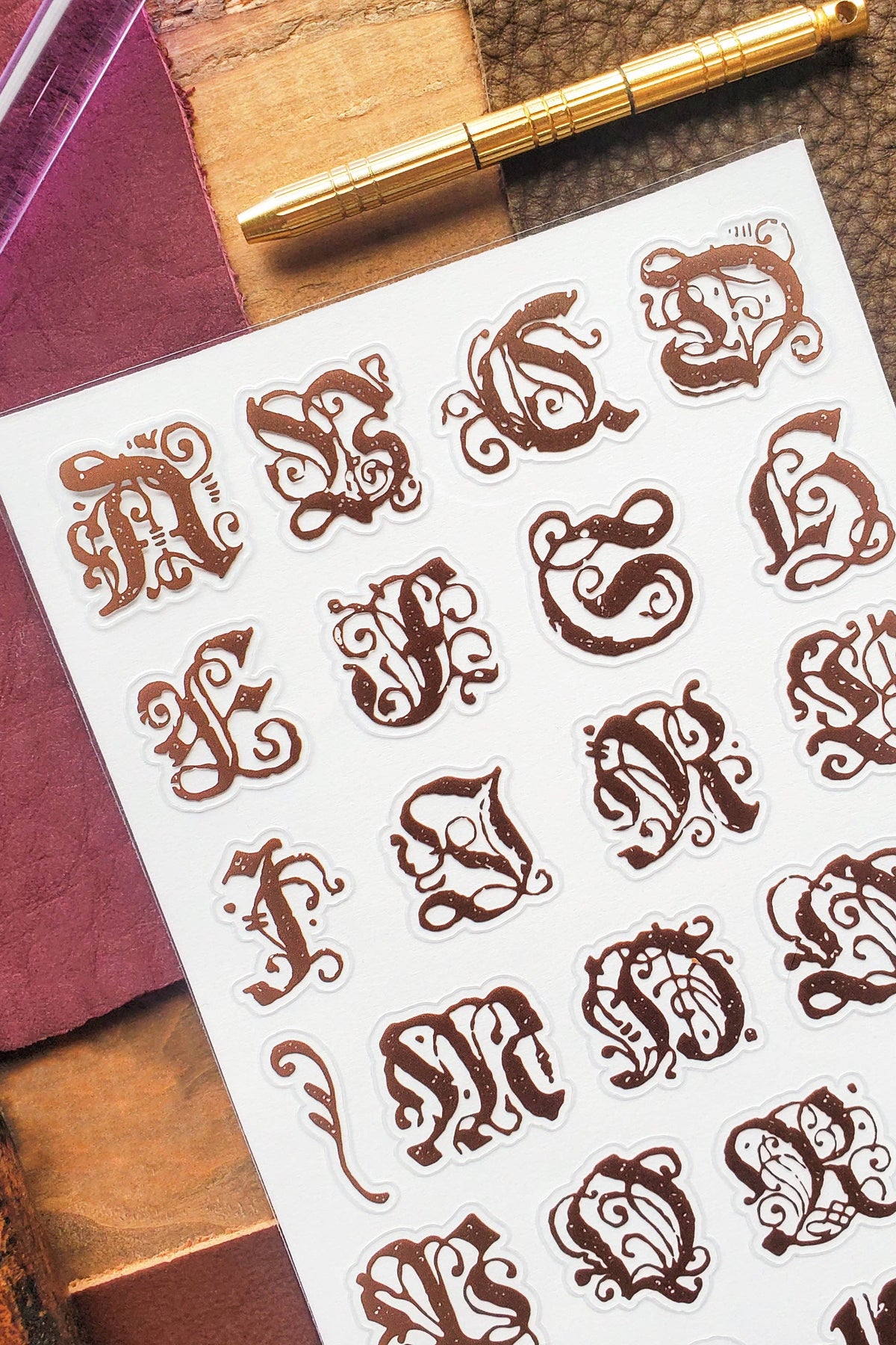 Stickii Club - Ornate Alphabet Sticker Sheet