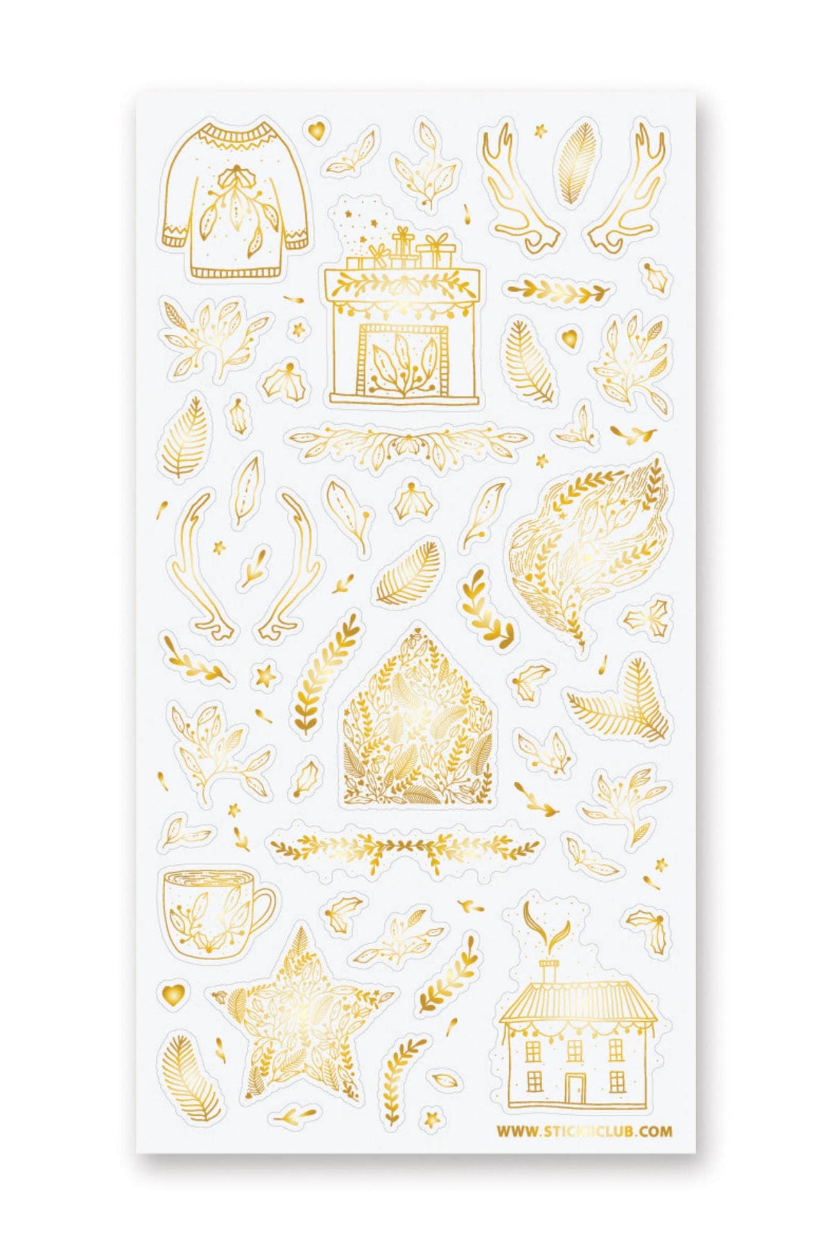 Stickii Club - Golden Winter Decor