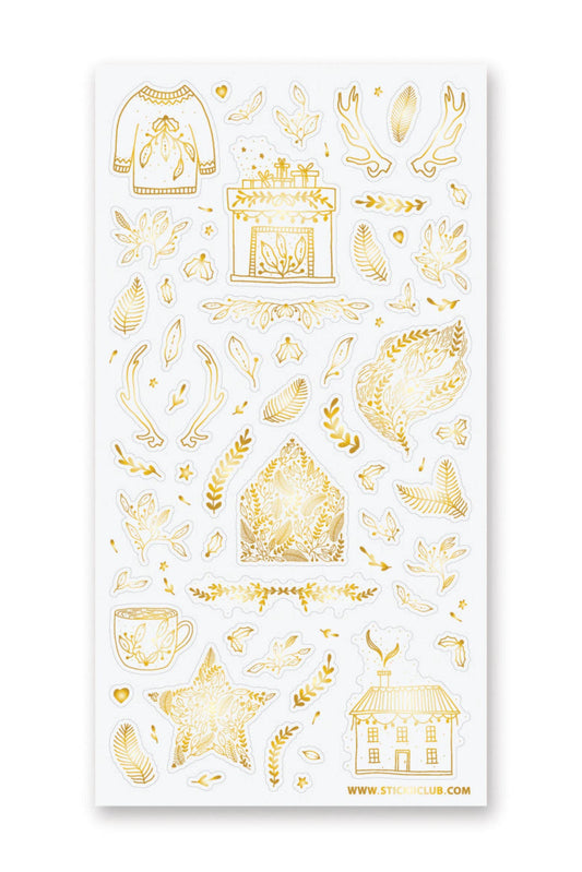 Stickii Club - Golden Winter Decor