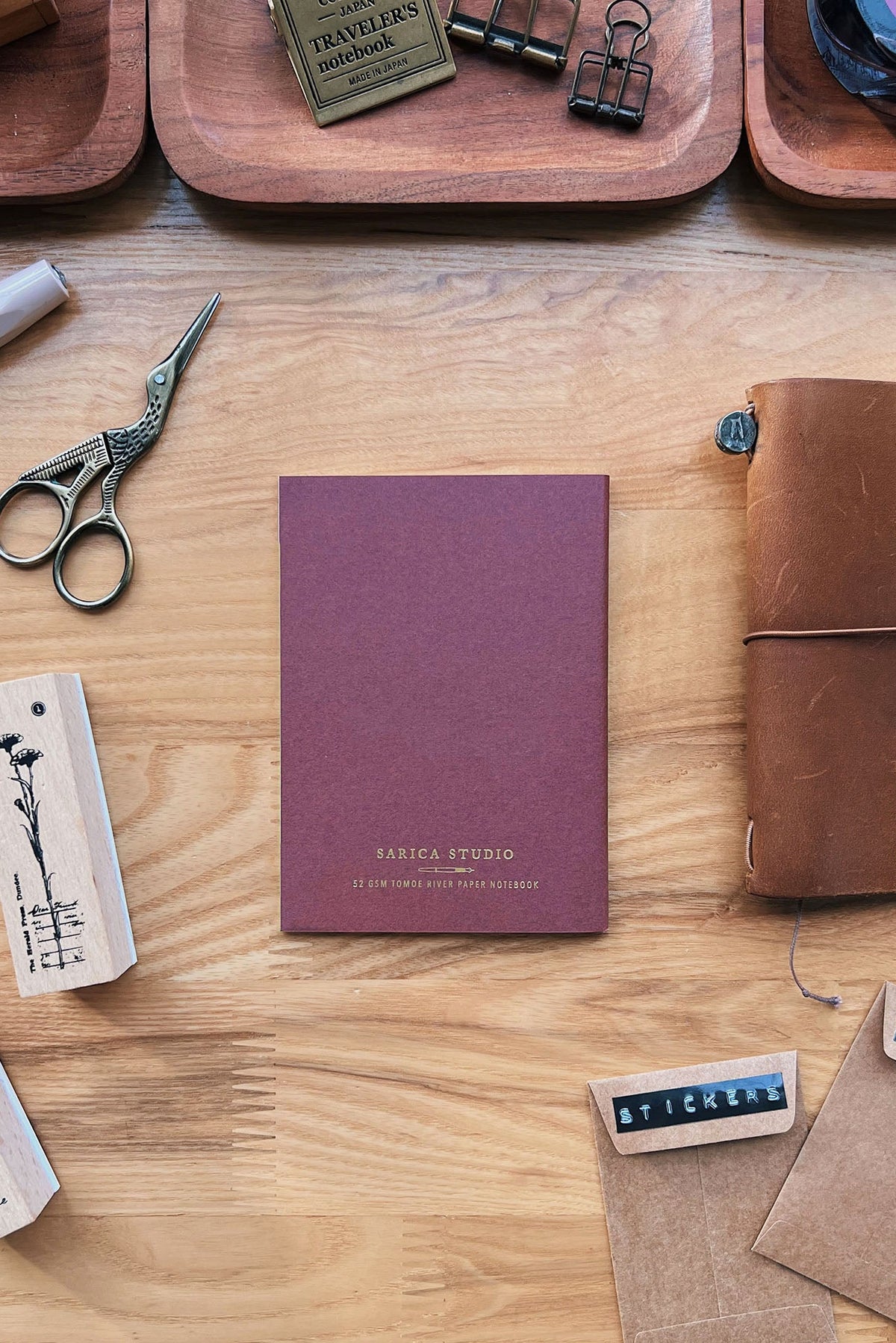 Sarica Studio - Bordeaux Notebook (Passport TN Size)