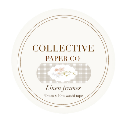 Collective Paper Co washi tape - Linen frames