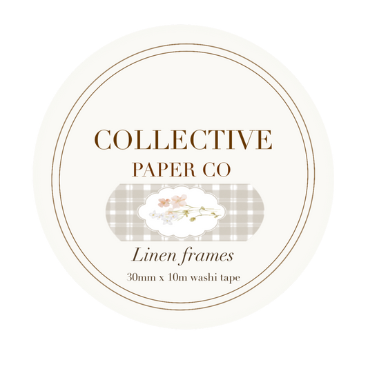 Collective Paper Co washi tape - Linen frames