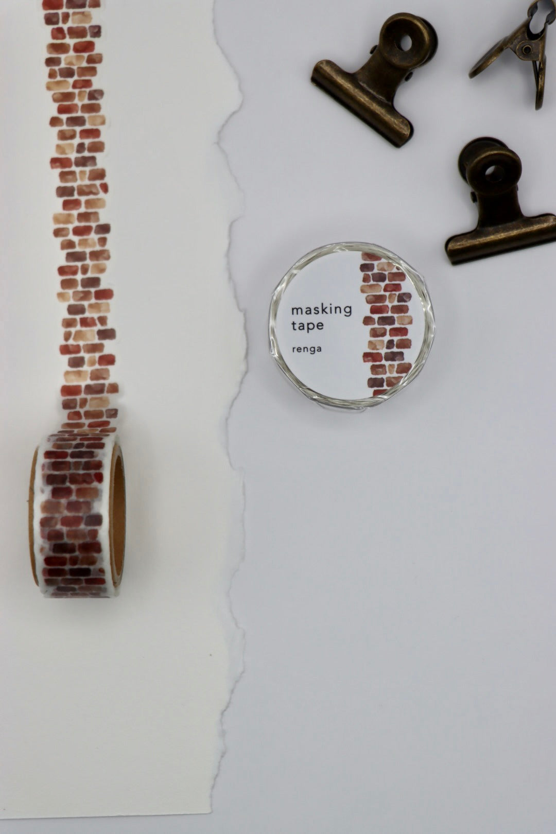 Mind Wave masking tape Renga Brick with brick inspired pattern