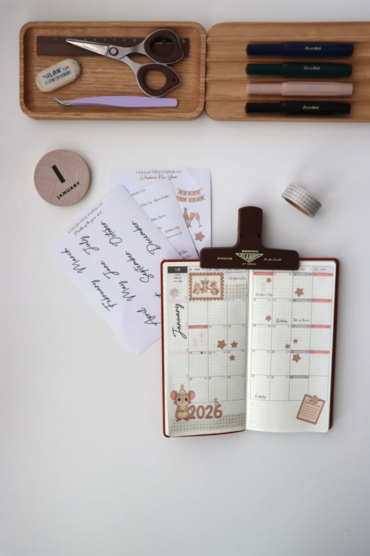 Months of the Year sticker sheet with month labels for calendars and bullet journals