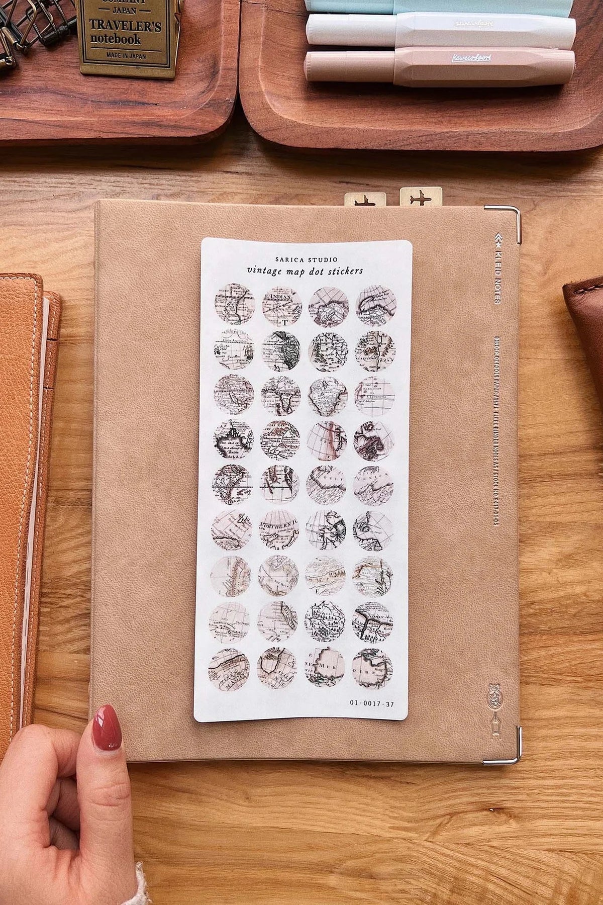 Sarica Studio - vintage map dot stickers